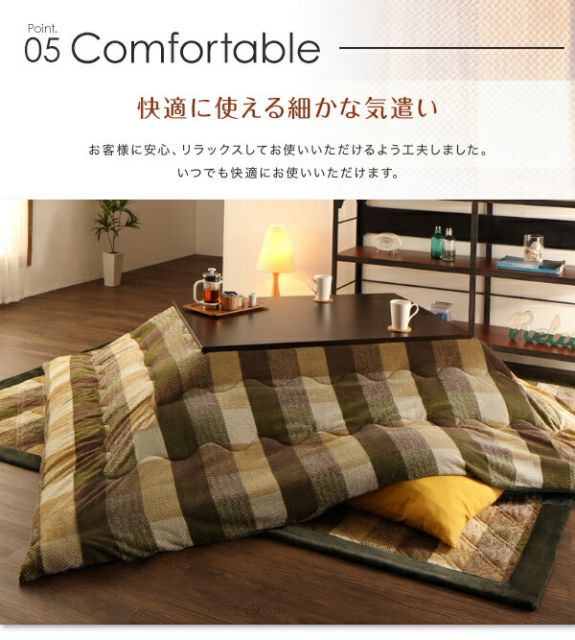 スーパSALE10倍＆4時間限定10％OFF こたつ こたつ布団 おしゃれ ブロックチェック柄こたつ布団 こたつ用掛け布団単品 正方形(75×75cm)天板対応