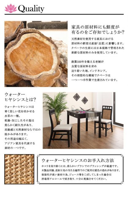 スーパSALE10倍＆4時間限定10％OFF ダイニングテーブル ダイニング アジアンモダンダイニングシリーズ ダイニングテーブル単品 W120