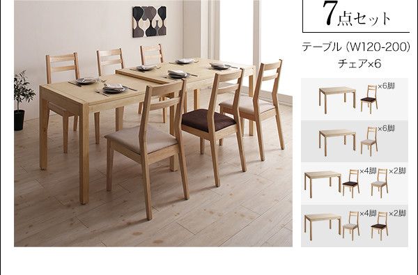 スーパSALE10倍＆4時間限定10％OFF ダイニングテーブル 伸縮 無段階で広がる スライド伸縮テーブルダイニングシリーズ ダイニングテーブル単品 W120-200