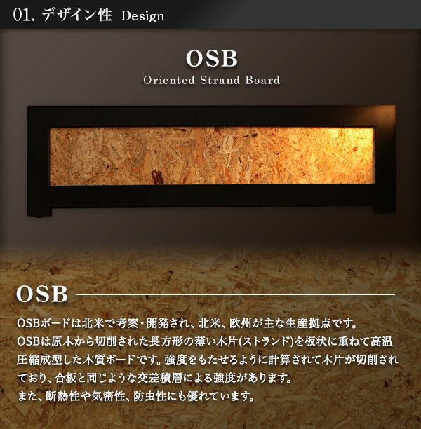 ヴィンテージデザインＯＳＢすのこベッド ラック オープンラック
