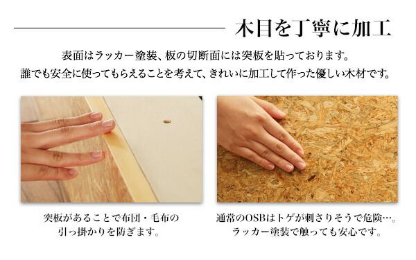 ヴィンテージデザインＯＳＢすのこベッド ラック オープンラック