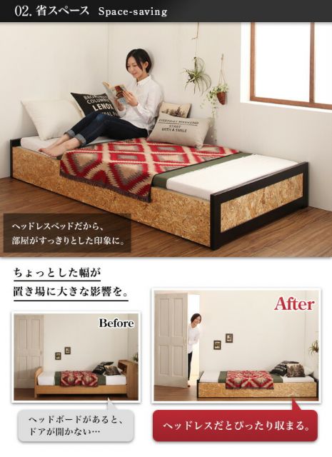 ヴィンテージデザインＯＳＢすのこベッド ラック オープンラック