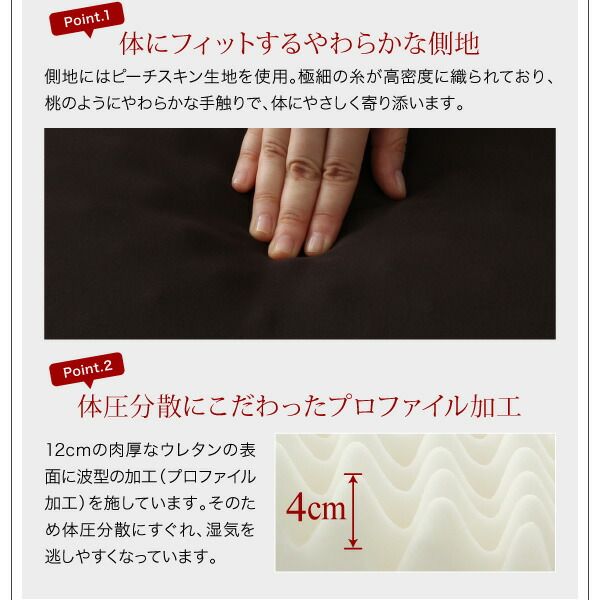 スーパSALE10倍＆4時間限定10％OFF 棚・コンセント付き収納ベッド 三つ折りウレタンマットレス付き ダブル