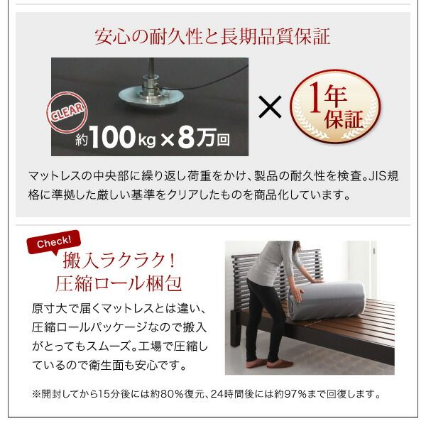 スーパSALE10倍＆4時間限定10％OFF 棚・コンセント付き収納ベッド 三つ折りウレタンマットレス付き ダブル