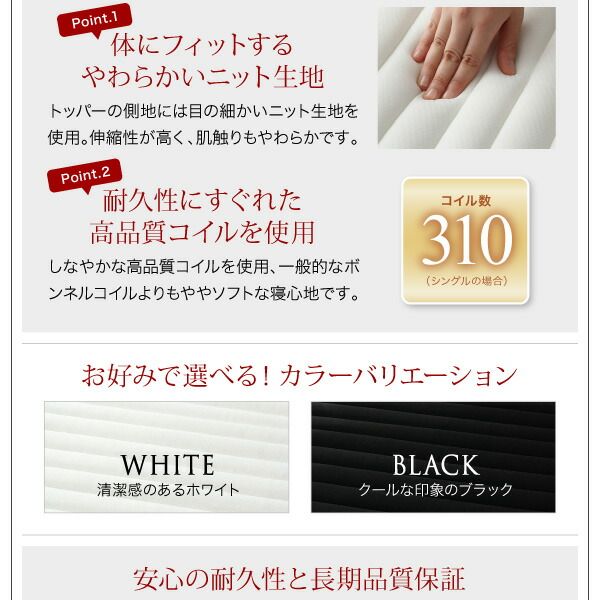 スーパSALE10倍＆4時間限定10％OFF 棚・コンセント付き収納ベッド トッパー付きスタンダードボンネルコイルマットレス付き ダブル