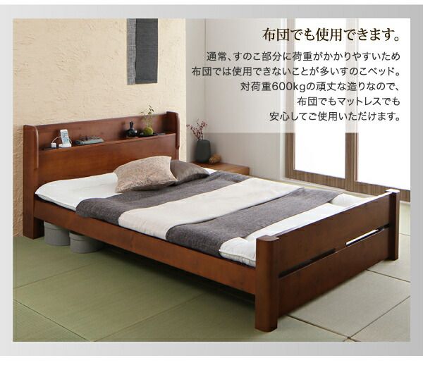 スーパSALE10倍＆4時間限定10％OFF ローからハイまで高さが変えられる6段階高さ調節 頑丈天然木すのこベッド 薄型軽量ポケットコイルマットレス付き シングル