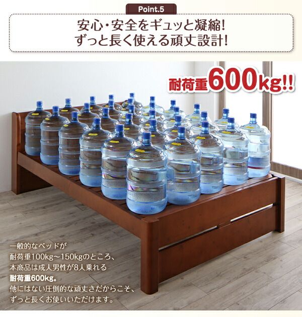 スーパSALE10倍＆4時間限定10％OFF 家族の成長に合わせて高さ調節できる頑丈すのこファミリーベッド 薄型軽量ポケットコイルマットレス付き ワイドK280