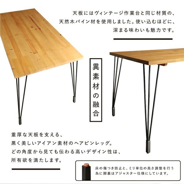 スーパSALE10倍＆4時間限定10％OFF ダイニングセット（テーブル&チェア） ヴィンテージ インダストリアルデザイン ダイニング 4人 5点セット(テーブル+チェア4脚) W120