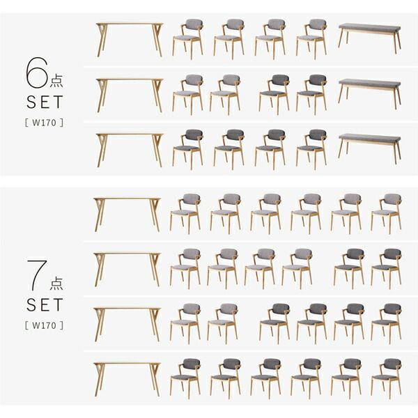 スーパSALE10倍＆4時間限定10％OFF 北欧ナチュラルモダンデザイン天然木ダイニングセット 4人 5点セット(テーブル+チェア4脚) W170