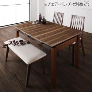 スーパSALE10倍＆4時間限定10％OFF ダイニングテーブル 天然木ウォールナット材 ハイバックチェアダイニングシリーズ ダイニングテーブル単品 W140-240