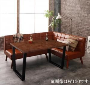 スーパSALE10倍＆4時間限定10％OFF ダイニングセット（テーブル&ソファ） 古木風 ヴィンテージ アメリカンスタイル リビングダイニング 3人 3点セット(テーブル+2Pソファ1脚+アームソファ1脚) 右アーム W150