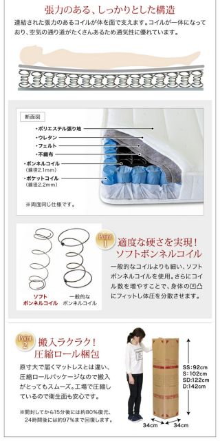 スーパSALE10倍＆4時間限定10％OFF 棚・コンセント付きレザーすのこベッド ボンネルコイルマットレス付き シングル