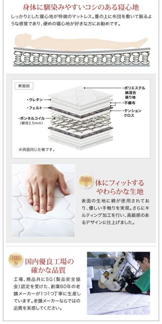 スーパSALE10倍＆4時間限定10％OFF 棚・コンセント付きレザーすのこベッド ポケットコイルマットレス付き セミダブル