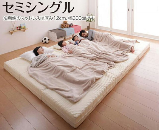 スーパSALE10倍＆4時間限定10％OFF MITAS寝具SELECT マットレス 三つ折り コンパクト 収納 ファミリー 子供 日本製 川の字 ゆったり 6サイズ 大きい 折り畳み 折りたたみ 厚さが選べる 厚さ6cm セミシングル
