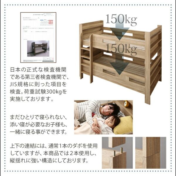スーパSALE10倍＆4時間限定10％OFF 2段ベッドにもなるワイドキングサイズベッド 薄型軽量ボンネルコイルマットレス付き フルガード ワイドK200