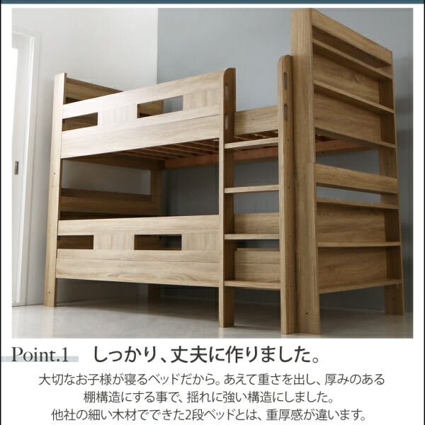 スーパSALE10倍＆4時間限定10％OFF 2段ベッドにもなるワイドキングサイズベッド 薄型軽量ポケットコイルマットレス付き スタンダード ワイドK200