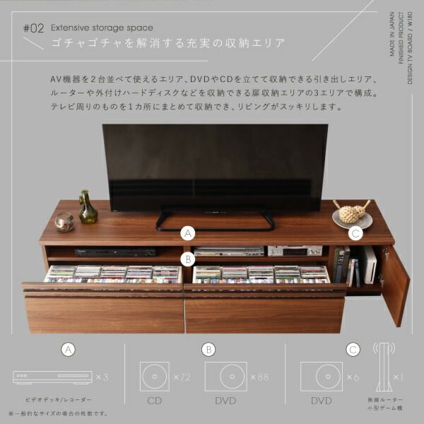 スーパSALE10倍＆4時間限定10％OFF テレビ台 国産 180cm 完成品 テレビボード ローボード 収納 TV台 TVボード 日本製 国産 ホワイト 白 ブラウン ナチュラル 60インチ 55インチ 50インチ 60型 55型 50型