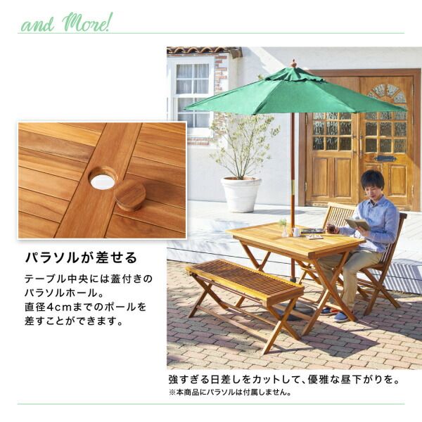 スーパSALE10倍＆4時間限定10％OFF ガーデンファニチャーダイニングセット チーク天然木 折りたたみ式ベンチタイプガーデンファニチャー 3点セット(テーブル+ベンチ2脚) W120