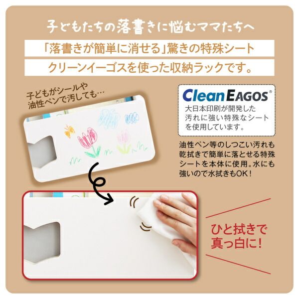 スーパSALE10倍＆4時間限定10％OFF 子供用収納 落書きが消せる ホワイトキッズ収納シリーズ 絵本ラック 男の子向け