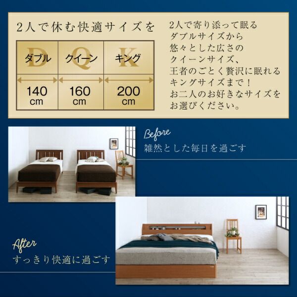 スーパSALE10倍＆4時間限定10％OFF 高級アルダー材ワイドサイズデザイン収納ベッド ボンネルコイルマットレス付き スリムタイプ クイーン