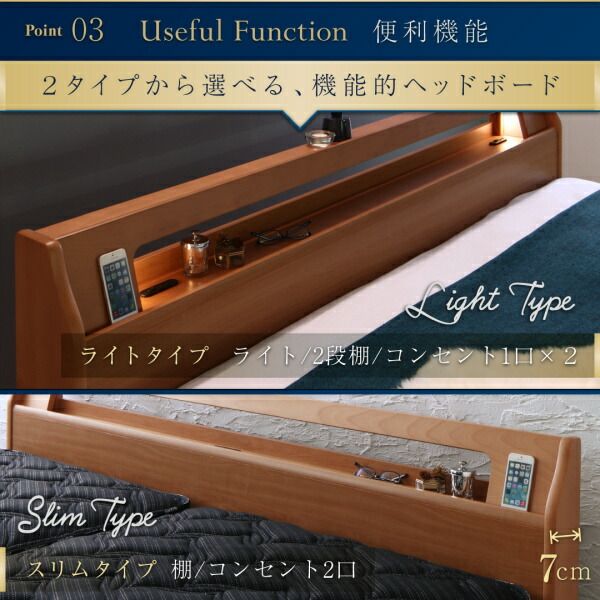 スーパSALE10倍＆4時間限定10％OFF 高級アルダー材ワイドサイズデザイン収納ベッド ボンネルコイルマットレス付き スリムタイプ クイーン