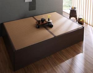 スーパSALE10倍＆4時間限定10％OFF MITAS寝具SELECT お客様組立 布団が収納できる・美草・小上がり畳ベッド ベッドフレームのみ ダブル