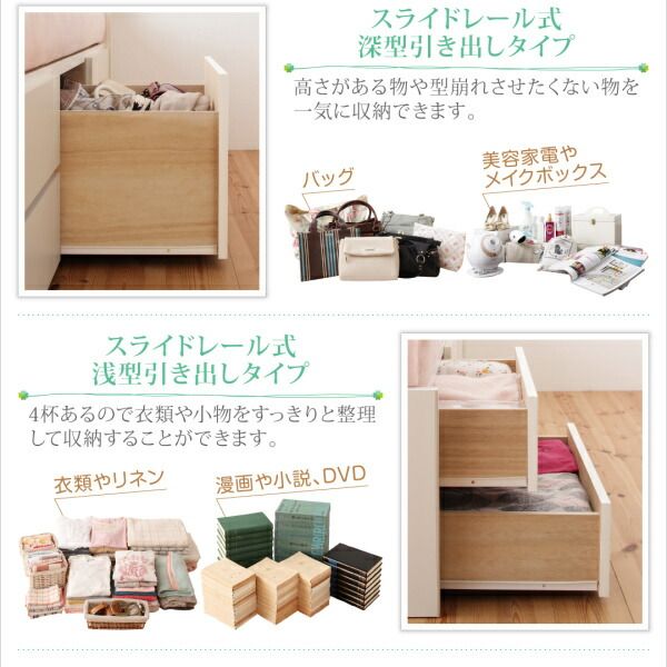 スーパSALE10倍＆4時間限定10％OFF お客様組立 コンセント付き国産コンパクトチェスト収納ベッド 薄型抗菌国産ポケットコイルマットレス付き セミシングル ショート丈