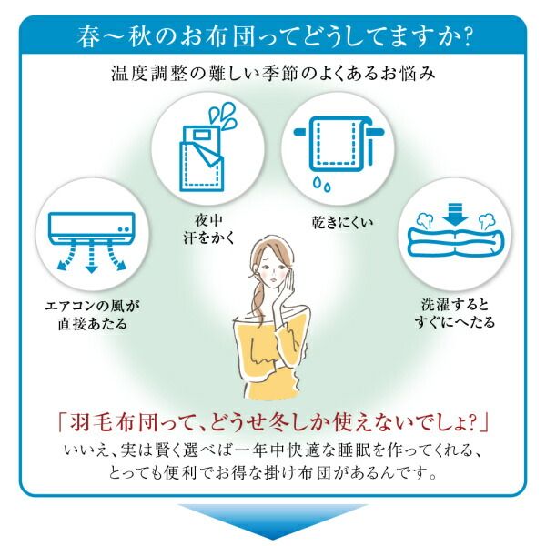 スーパSALE10倍＆4時間限定10％OFF MITAS寝具SELECT 羽根布団 洗濯機で洗える エクセルゴールドラベル フランス産ダウン90％ 羽毛薄掛け布団 シングル