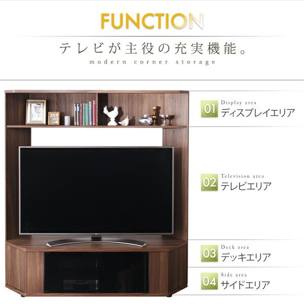 スーパSALE10倍＆4時間限定10％OFF リビング収納 チェスト キャビネット タンス テレビ台 ハイタイプコーナーテレビボード キャビネット 59 161 29
