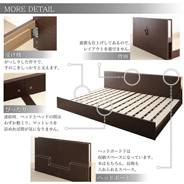 スーパSALE10倍＆4時間限定10％OFF 高さ調整できる国産ファミリーベッド スタンダードボンネルコイルマットレス付き ダブル