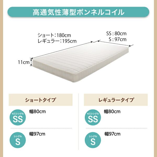 スーパSALE10倍＆4時間限定10％OFF MITAS寝具SELECT 敷き布団 マットレス 小さなベッドフレームにもピッタリ収まる。コンパクトマットレス プレミアムポケットコイル セミシングル ショート丈 厚さ17cm