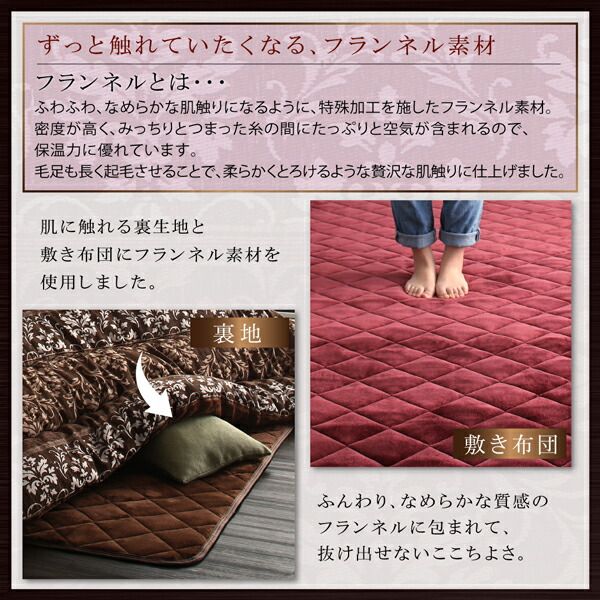 スーパSALE10倍＆4時間限定10％OFF こたつ こたつ布団 おしゃれ つやのあるシェニール織＆とろけるフランネル裏地こたつ布団 こたつ用掛け布団単品 5尺長方形(90×150cm)天板対応