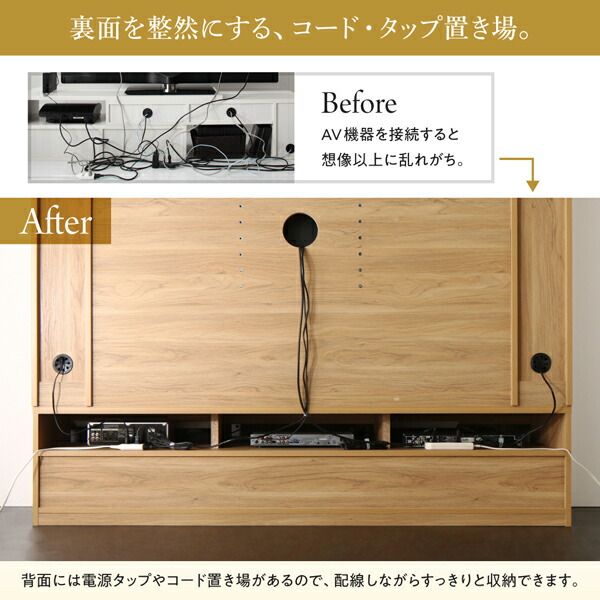 スーパSALE10倍＆4時間限定10％OFF リビング収納 チェスト キャビネット タンス テレビ台 壁掛け機能付きハイタイプTVボード