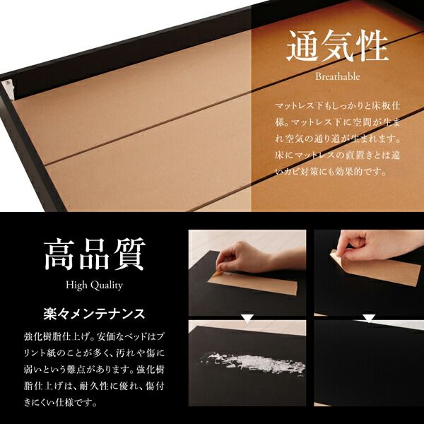 スーパSALE10倍＆4時間限定10％OFF 新生活おすすめの10億円売れたフロアベッドシリーズ スタンダードポケットコイルマットレス付き モダンライト・コンセント付 シングル