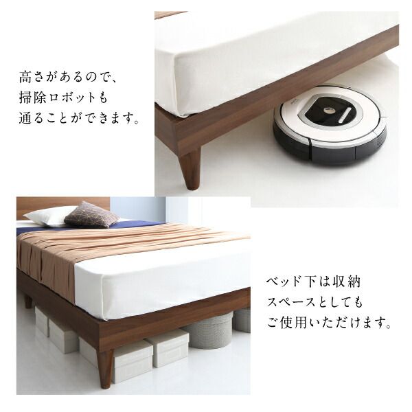 マラソン10倍中 棚・コンセント付きツイン連結すのこベッド プレミアムポケットコイルマットレス付き ワイドK240(S+D)