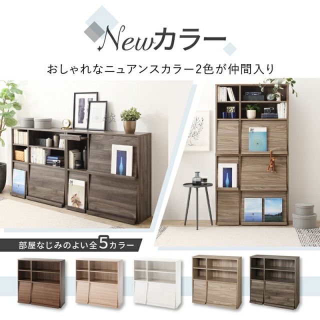 スーパSALE10倍＆4時間限定10％OFF 本棚 2個組 扉付 幅60 奥行25 2個セット キャビネット 北欧 ブックシェルフ 絵本棚 薄型 モダン 大容量 ディスプレイラック 棚 木製 収納 ラック チェスト カウンター下収納 扉付き グレー 白 ホワイト スリムタイプ 幅60 奥行25
