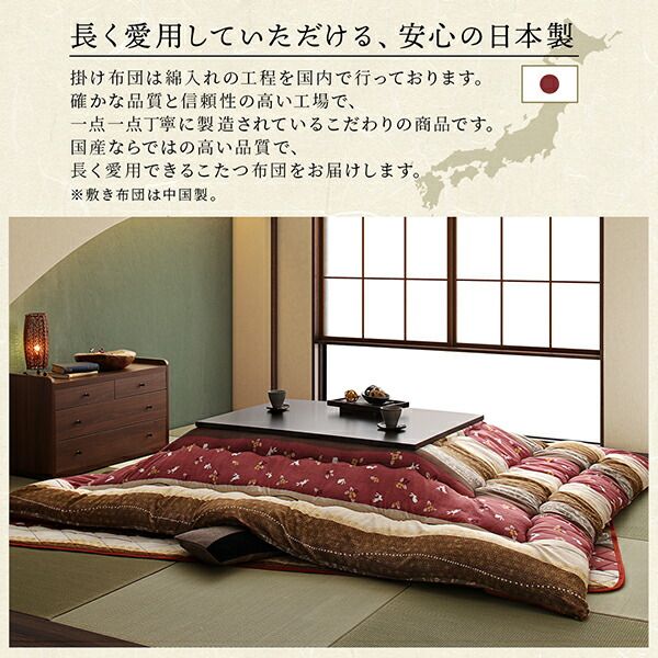 スーパSALE10倍＆4時間限定10％OFF こたつ布団セット ふっくら綿入り うさぎ和柄こたつ布団 掛布団&敷布団2点セット 正方形(80×80cm)天板対応