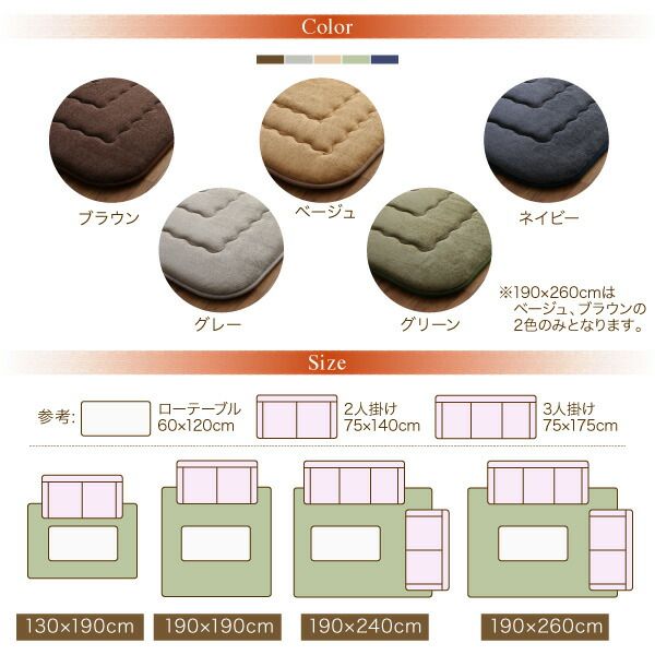 スーパSALE10倍＆4時間限定10％OFF ラグ 厚み40mmのふっくら厚敷きクッションラグ 130×190cm