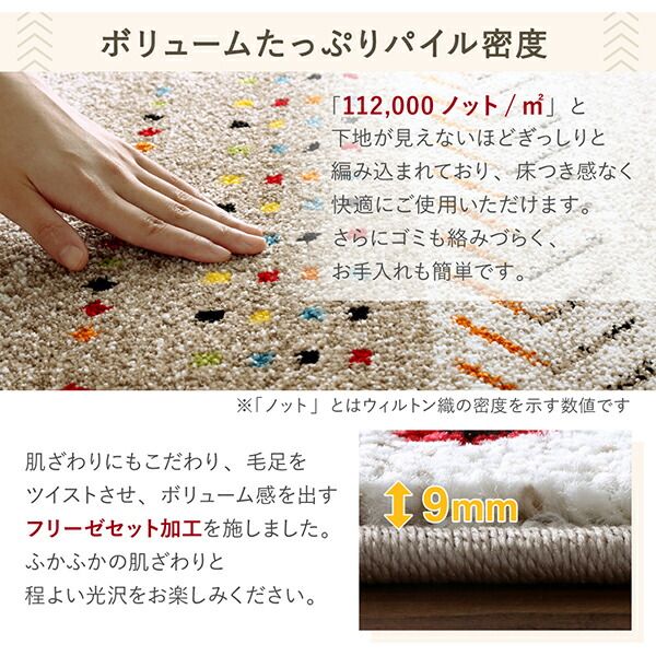 スーパSALE10倍＆4時間限定10％OFF ラグ トルコ製ウィルトン織デザインラグ 80×140cm