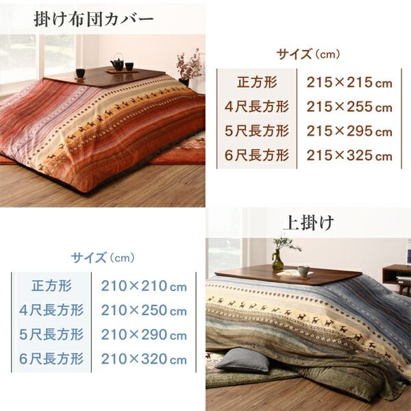 スーパSALE10倍＆4時間限定10％OFF ギャッベ柄グラデーションデザインこたつ布団 こたつ用敷き布団 200×300cm