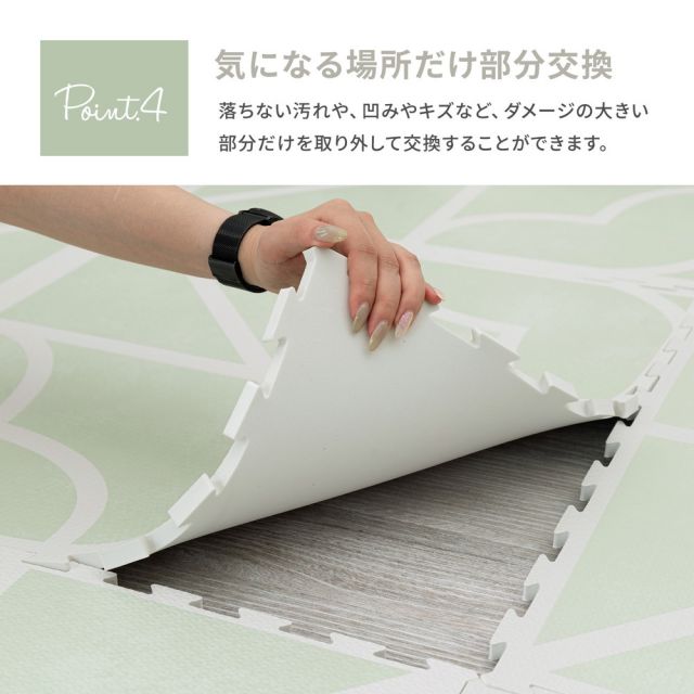 スーパSALE10倍＆4時間限定10％OFF ジョイントマット ジョイント マット カーペット ラグ 大判 防音 床暖房対応 おしゃれ 洗える ベビー フロアマット 子供 プレイマット ペット おしゃれなレトロデザイン 60×60cm 大判 9枚入り サイドパーツ付き 2畳