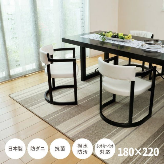 スーパSALE10倍＆4時間限定10％OFF ラグ 洗える おしゃれ ラグマット 絨毯 マット ラグカーペット カーペット ラグ 秋 冬 ウォッシャブル 洗えるラグ ホットカーペット対応 リビング 床暖房対応 撥水機能付きの日本製ダイニングラグ 180×220cm