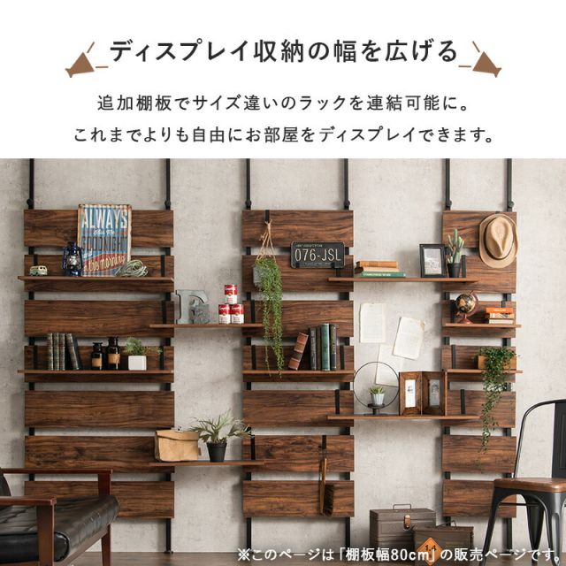 スーパSALE10倍＆4時間限定10％OFF ウォールラック棚板 2枚組 80×17.5×15cm
