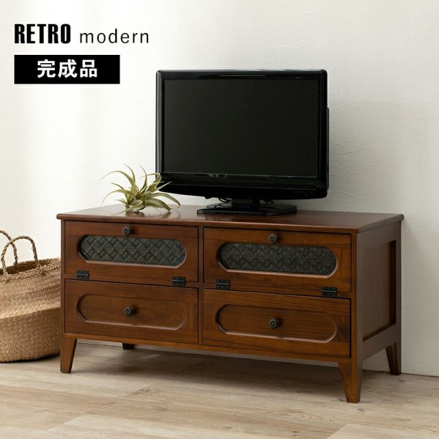 スーパSALE10倍＆4時間限定10％OFF TV台 -MTV-レトロ 引出し 90×40×45cm