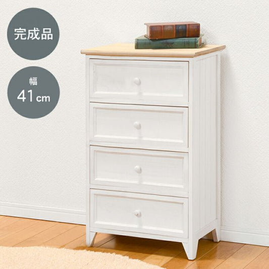 スーパSALE10倍＆4時間限定10％OFF チェスト-MCH52-アンティーク天板 4段 41×31×76cm