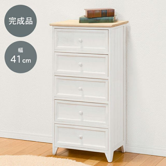 スーパSALE10倍＆4時間限定10％OFF チェスト-MCH52-アンティーク天板 5段 41×31×93cm