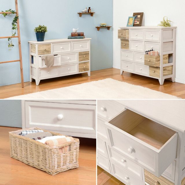 スーパSALE10倍＆4時間限定10％OFF チェスト-MCH-幅90cm バスケットタイプ 90×30×59cm