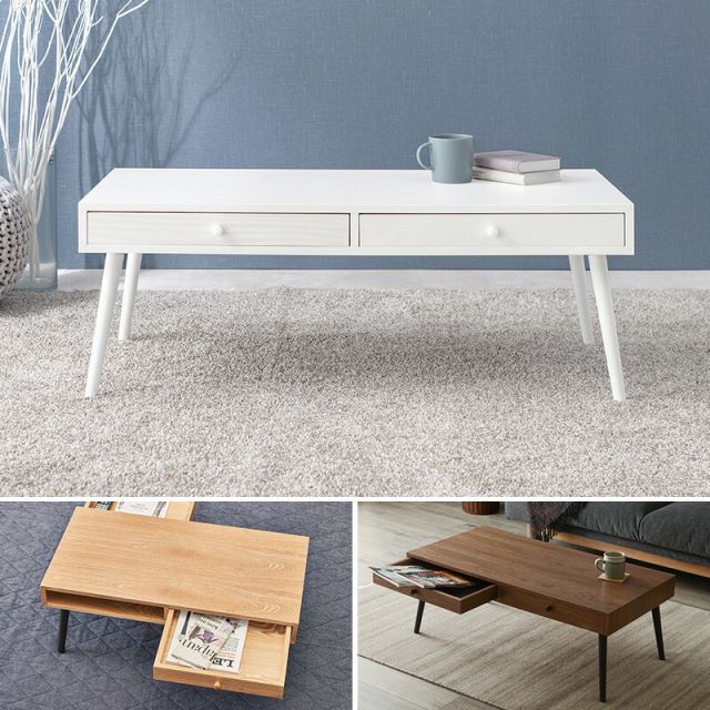 スーパSALE10倍＆4時間限定10％OFF テーブル-MT-天然木両面引出し_02 100×50×37cm