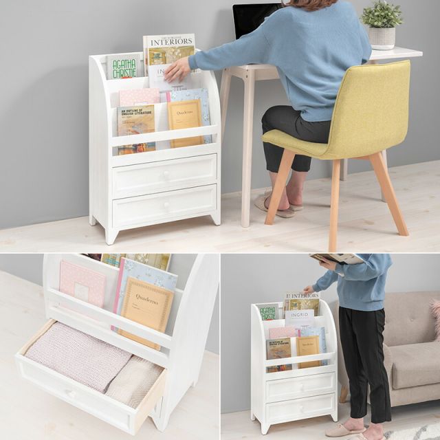 スーパSALE10倍＆4時間限定10％OFF マガジンラック-MCC-引出しタイプ 48×27×73cm