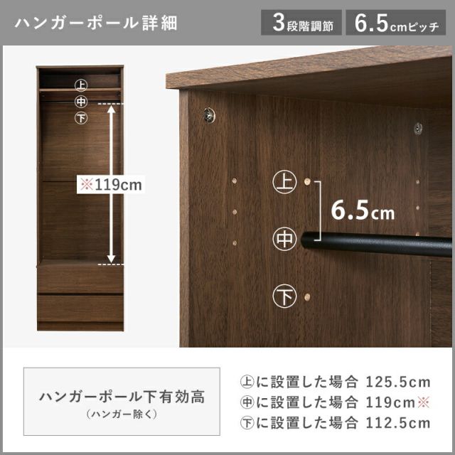 スーパSALE10倍＆4時間限定10％OFF ワードローブ-RKK 幅60cm